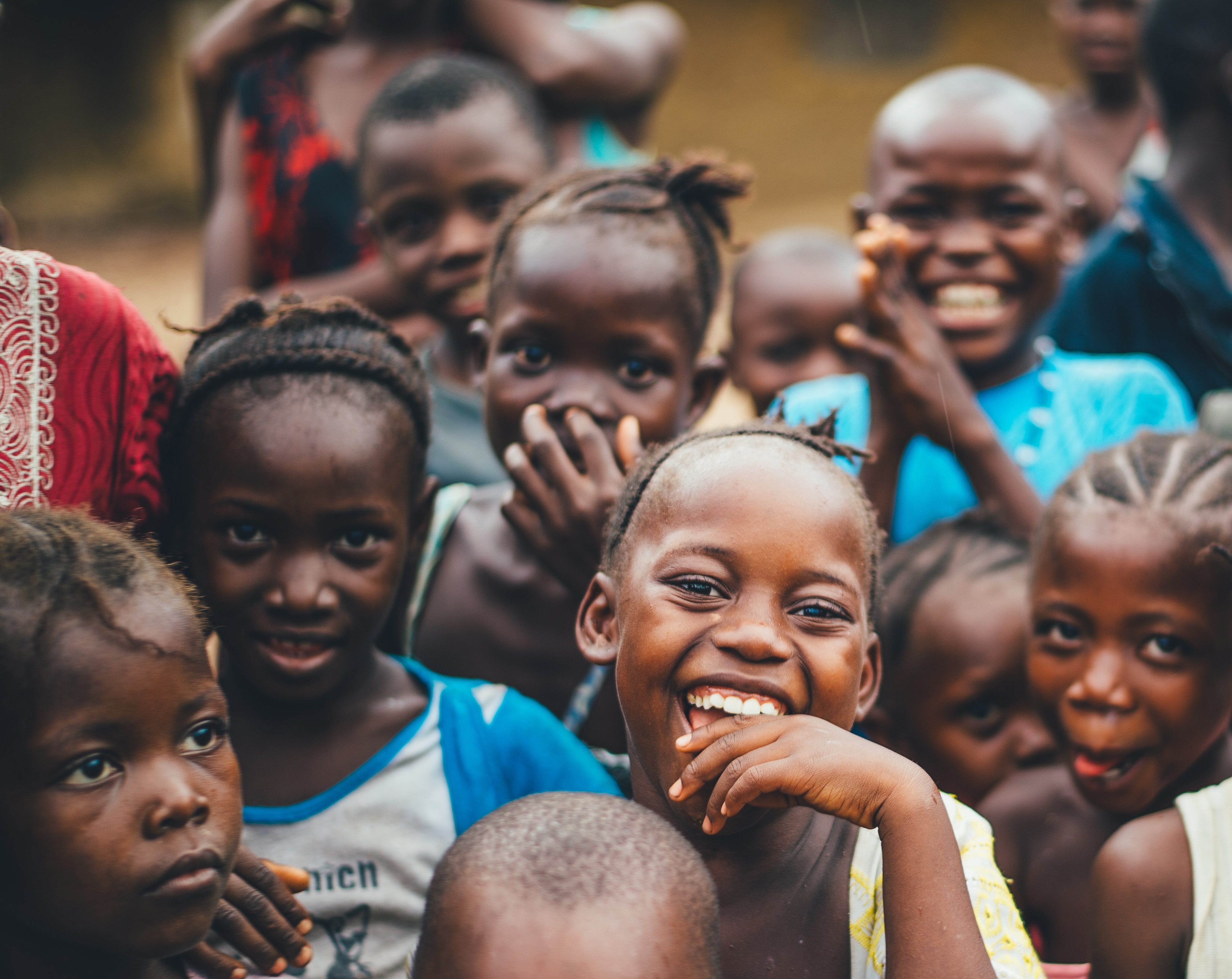 Children smiling at camera